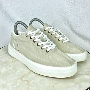 Nike Sneakers Womens 7.5 Beige Canvas Vintage Platform Lace Up Comfort Shoes
